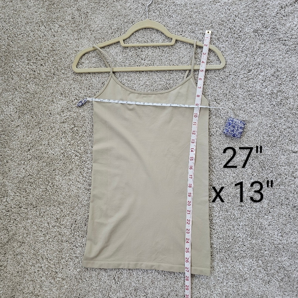 4 for $25 Beige Stretchy Spaghetti Strap Tank Top - Picture 5 of 8